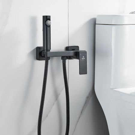 Гигиенический душ со смесителем Rose R1805H-1 черный