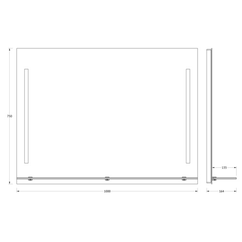 Зеркало со встроенным LED-светильником Evoform Ledline-S BY 2166 100х75 - фото 2
