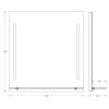 Зеркало с подсветкой Evoform Ledline-S BY 2163 70х80 подвесное