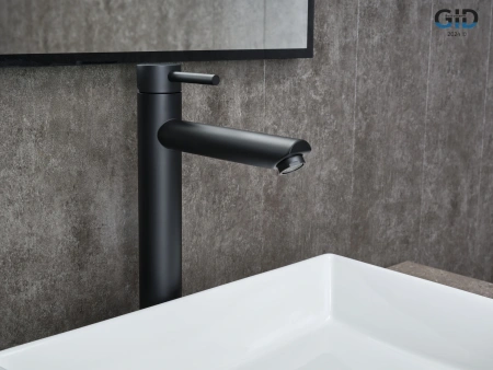 Смеситель Gid Cascada Berlin SS080-BM-D (SS080BMD) на столешницу черный матовый