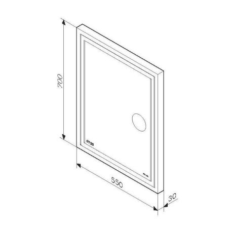 Зеркало с подсветкой Am.Pm Gem M91AMOX0553WG 60х70 подвесное