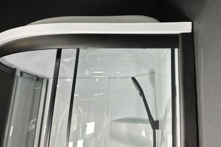 Душевая кабина Royal Bath HK RB90HK1-T-BL Practic 90х90 четверть круга с крышей ориентация универсальная