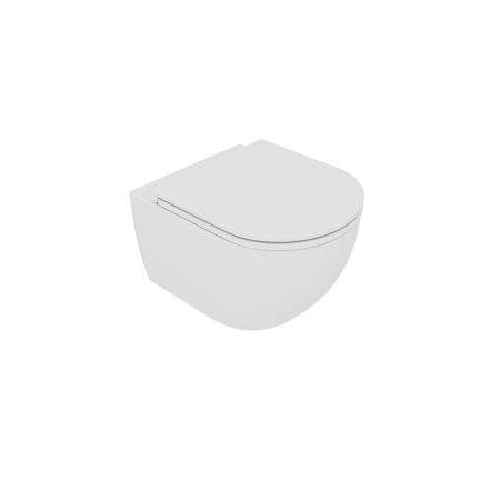 Чаша унитаза подвесная GSG Ceramic Design Like LKWCSOXXS000 цвет белый без сиденья безободковая каскадный смыв