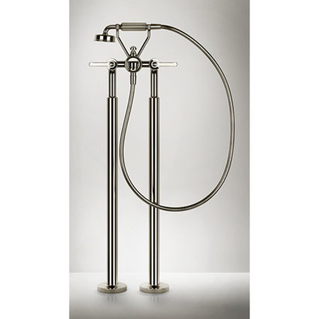 Смеситель для ванны Gessi Venti20 65128#031 напольный хром (внешняя часть)