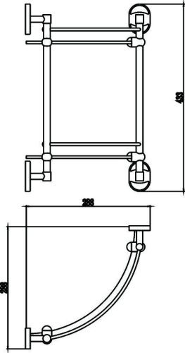 Полка в ванную комнату Savol S-007073-2 - фото 2