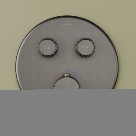 Душевая система Sancos Space SC3006GMG встраиваемая в стену с термостатом