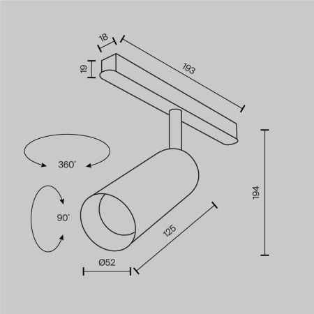 Трековый светодиодный светильник Maytoni Technical Focus LED TR032-4-12W3K-M-DS-BW