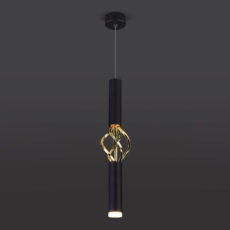 Светильник подвесной Eurosvet Lance (Ланце) 50191/1 LED черный/золото