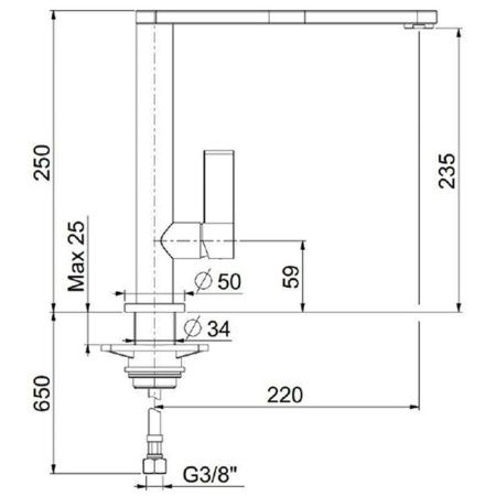 Смеситель для кухни Webert Essential EN920301560 на мойку черный
