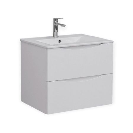 Раковина из сантехнического фарфора Bond Cube S05-600 60х50 встраиваемая цвет белый 1 отверстие под смеситель