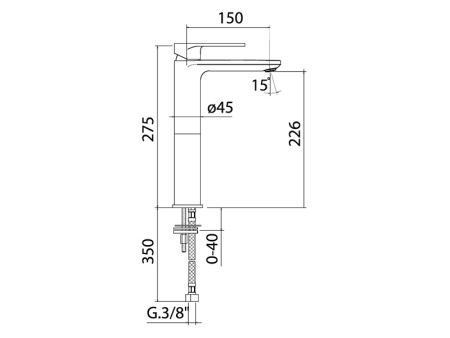 Смеситель Mamoli Sadler 460600006001 на столешницу хром