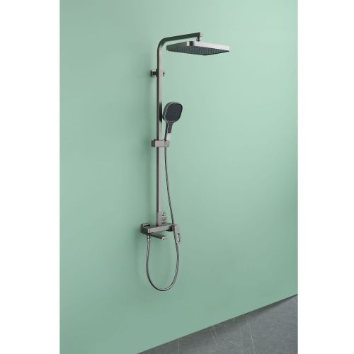 Душевая стойка Raglo R51.24.09 настенная цвет графит - фото 4