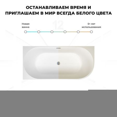 Ванна акриловая Wellsee Festive Fox 287304000 170х80 пристенная асимметричная с ножками