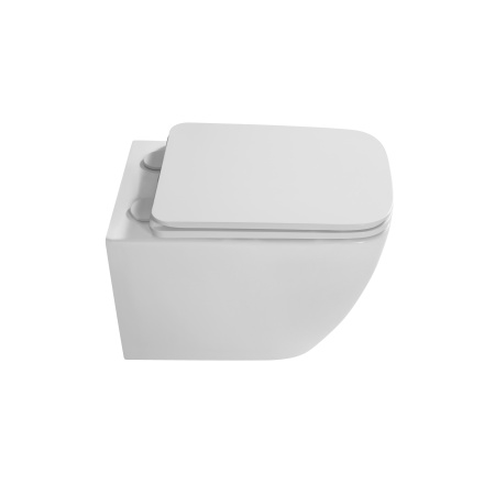 Унитаз подвесной Grossman Thin Rim GR-5603S белый с сиденьем микролифт безободковый каскадный смыв