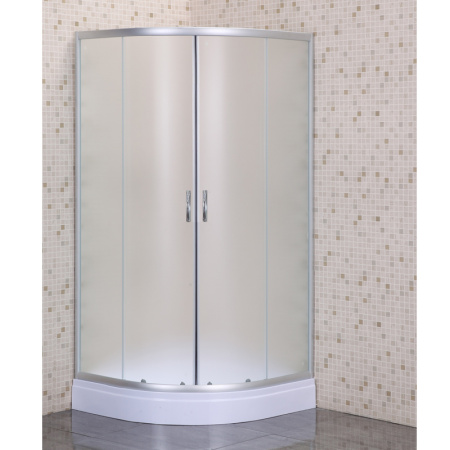 Душевой уголок Loranto CS-8015S 90*90*195 90х90 стекло матовое профиль сатин без поддона
