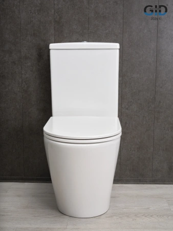 Унитаз напольный с бачком Gid Cortado Tn2189 (62247Y) белый с сиденьем микролифт безободковый