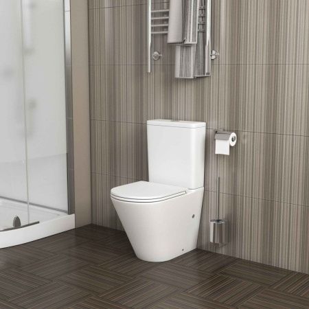 Унитаз напольный с бачком Grossman Торнадо GR-4449MSQ белый с сиденьем микролифт безободковый смыв торнадо