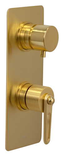 Смеситель для душа Daniel Brooklyn BY612D2KBDP встраиваемый в стену брашированное золото без термостата - фото 2