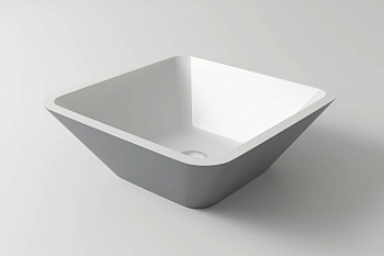 Раковина из искусственного камня Holbi SATURN 1.02.004.11.2 43х43 накладная цвет белый матовый