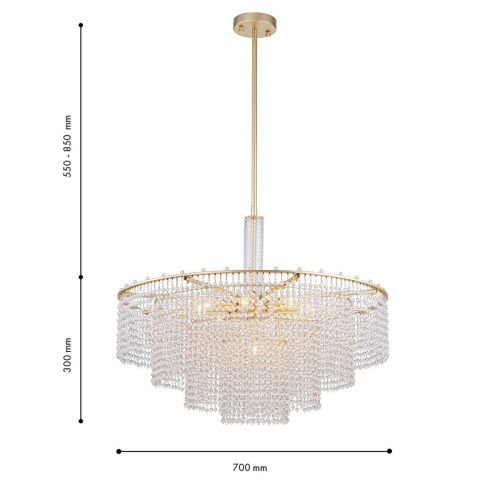 Люстра на штанге Favourite Fringe (Фринге) 4762-9P - фото 2