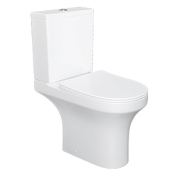 Унитаз напольный с бачком Damixa Skyline DX35C8600SC белый с сиденьем микролифт безободковый каскадный смыв