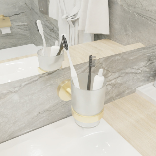 Стакан для зубных щеток Fixsen Comfort gold FX-87006 - фото 3