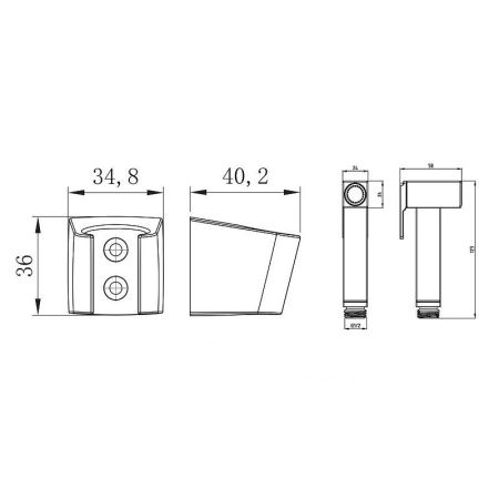 Гигиеническая лейка D-Lin D61044 цвет хром