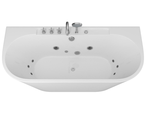 Ванна акриловая гидромассажная Frank 20151110 170х80 пристенная овальная с каркасом - фото 2