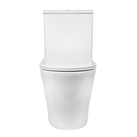 Унитаз напольный с бачком Bond Oval F03-00 белый с сиденьем безободковый душевой смыв