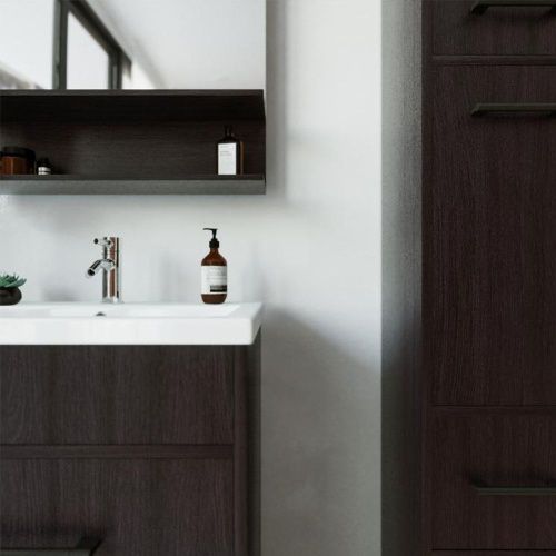 Зеркало с подсветкой Бриклаер 4627125415050 70х90 цвет венге - фото 4