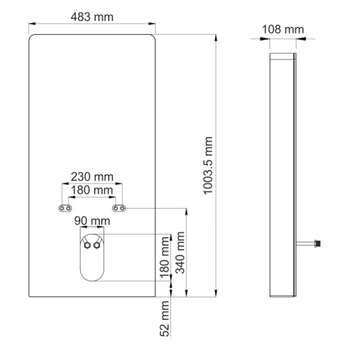 Пристенный модуль системы инсталляции для биде WasserKRAFT Naab 86 86BDT.050.BL - фото 3
