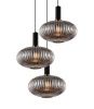 Люстра подвесная Lumina Deco Floril (Флорил) LDP 1216-3 GY+BK