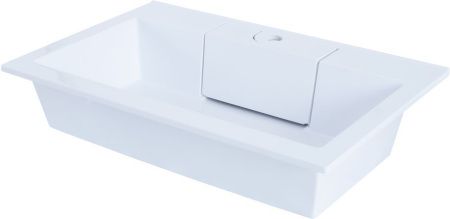 Раковина из искусственного камня Aquanet Фортуна 00182523 70х50 полувстраиваемая цвет белый 1 отверстие под смеситель