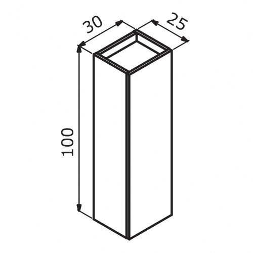 Шкаф-пенал Orka Ferla 3006244 30х25х100 подвесной цвет синий матовый - фото 4