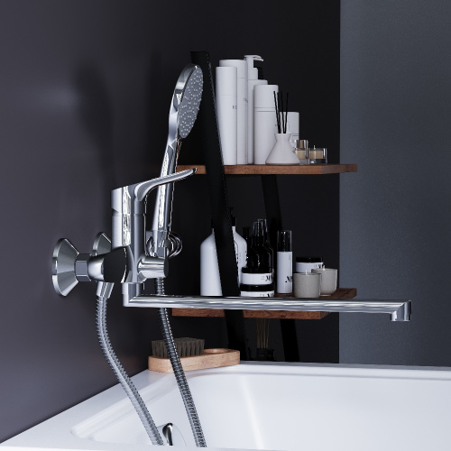 Смеситель для ванны и душа Damixa Jupiter 779500001 настенный хром без термостата - фото 3