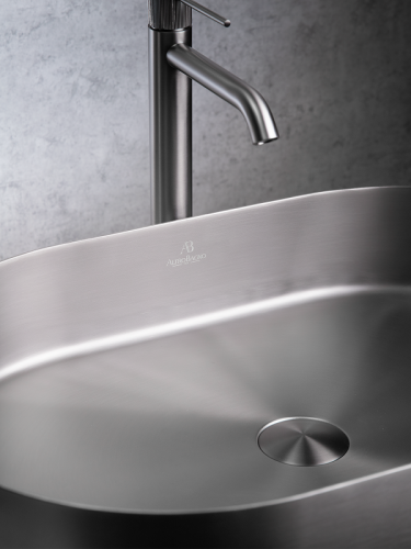 Раковина из нержавеющей стали AltroBagno Eterno AltroBagnoEterno001026MtGr 59х39 накладная цвет оружейная сталь - фото 4
