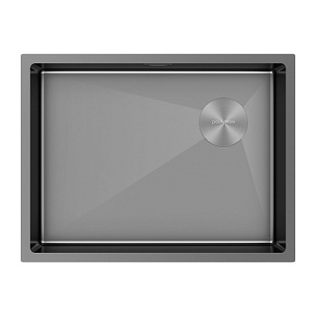 Кухонная мойка Paulmark NEXT-SKEW 58 UNI PM885844-GM 58х44 цвет вороненая сталь