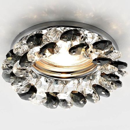 Светильник встраиваемый Ambrella Light Crystal (Црыстал) K206 BK/CH