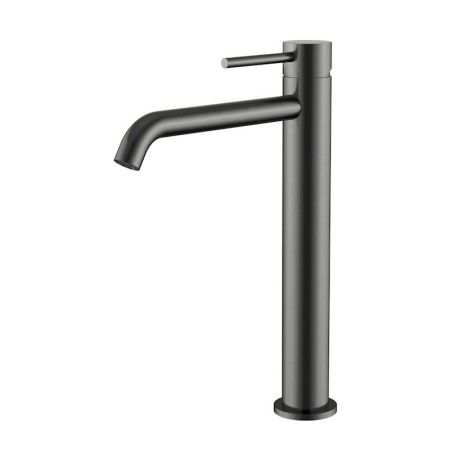 Смеситель для раковины Knotlor ECLIPSE SS-21/GM на столешницу вороненая сталь