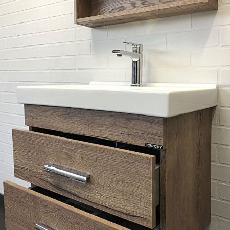 Тумба с раковиной Comforty Никосия 00-00008853CF 60х40 подвесная цвет коричневый