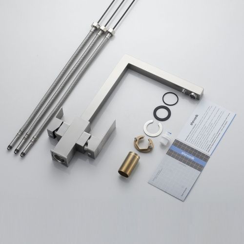 Смеситель для кухни Shevanik S148L на мойку сатин - фото 4