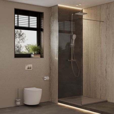 Душевая перегородка Allen Brau Infinity 3.21024.60.T 120х200 стекло тонированное профиль медь