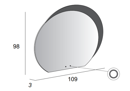 Зеркало с подсветкой Cezares 45010 110х100 подвесное