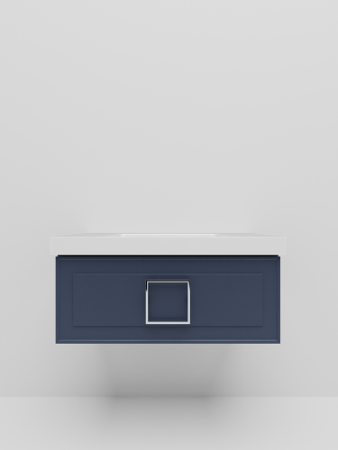 Тумба с раковиной La Fenice CUBO NFNC-01-CUB-BG-80-1-80 90х36х49 подвесная цвет синий - фото 4