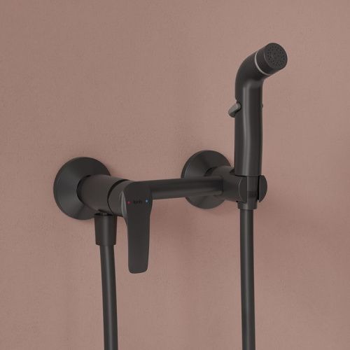 Гигиенический душ со смесителем IDDIS Ray RAYBL00i08 черный матовый - фото 4