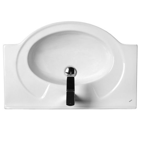 Раковина из сантехнического фарфора Santek Байкал WH110259 80х50 накладная цвет белый