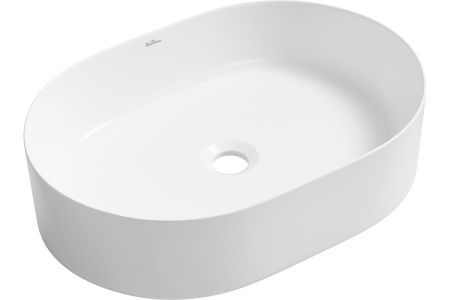 Раковина из сантехнического фарфора Wellsee Belle Spa 335702000 50х40 накладная цвет белый без отверстий под смеситель