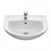 Раковина из сантехнического фарфора Santeri Виктория 131116S0011B0 60х50 подвесная цвет белый 1 отверстие под смеситель