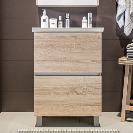 Тумба с раковиной 1MarKa Aris Ц0000033276 70х50 напольная цвет коричневый