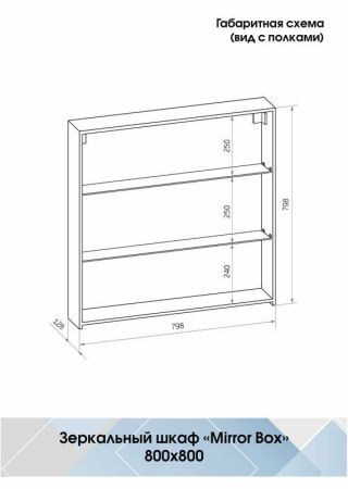 Зеркало-шкаф Continent Mirror Box МВК052 80х80 подвесной